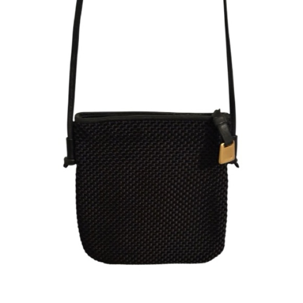 Americana by Sharif Black Gold Woven Crossbody